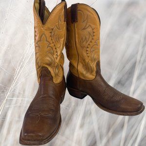 Nocona Men’s Delta Legacy Brown Honey Square Toe Western Boots Size 10.5 D